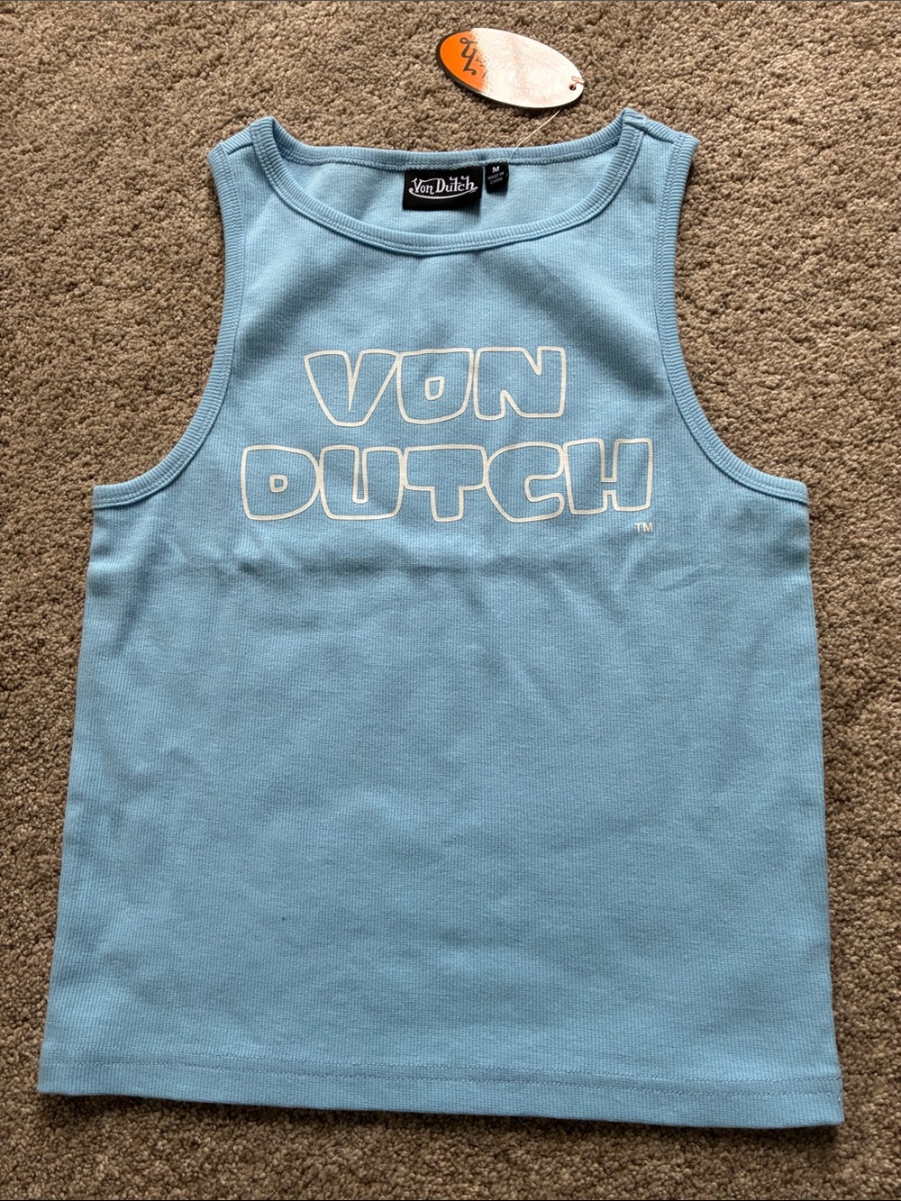 Von Dutch Bundle with Gray Sweatshirt, Light Blue Tank and Navy Shorts - Picture 2 of 9